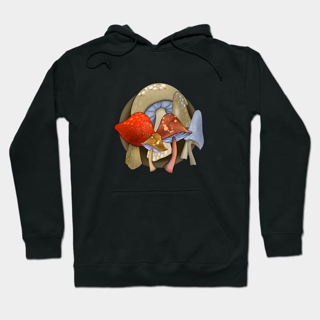 Mushrooms Hoodie by Renee Ciufo Illustration